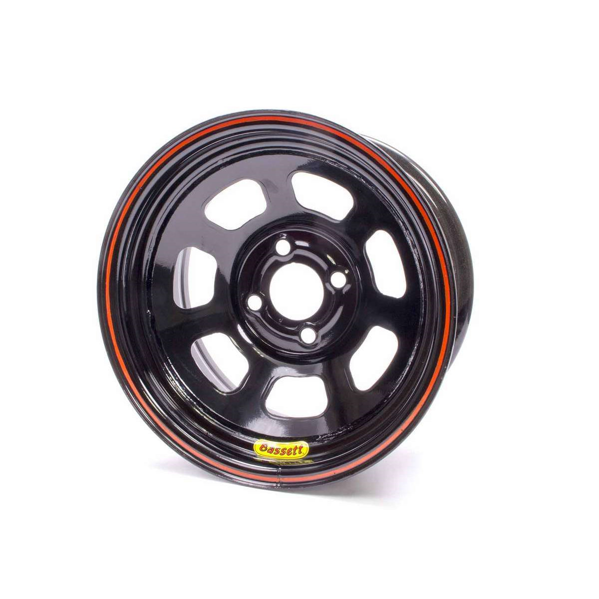 Bassett D-Hole Lightweight Wheel - 14" x 7" - 4 x 4.25" - 3" BS - Black - 15 lbs.