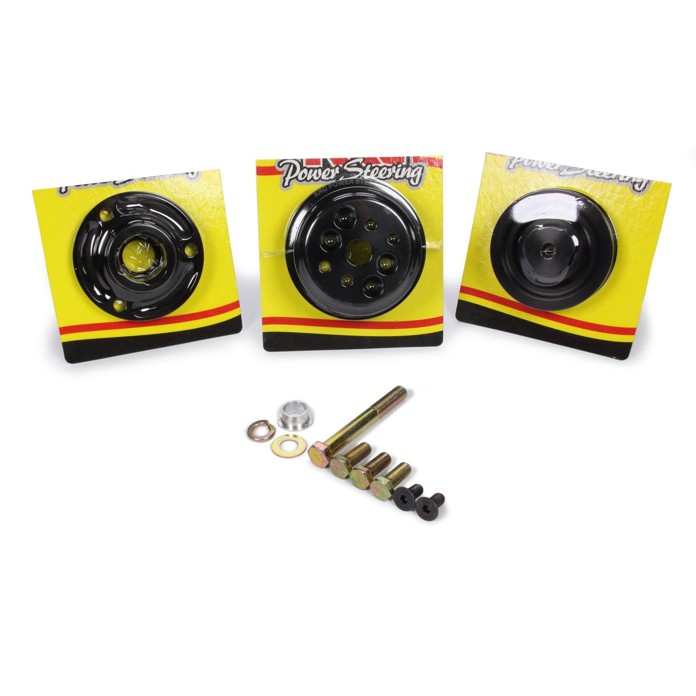 KRC Pro Series Serpentine Pulley Kit 15% Water Pump Reduction - SB Chevy w/ Block Mounted Pump