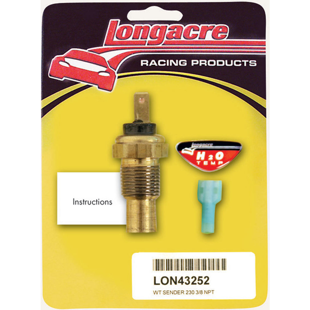 Longacre 230 Water Temp 3/8" NPT Sender Only