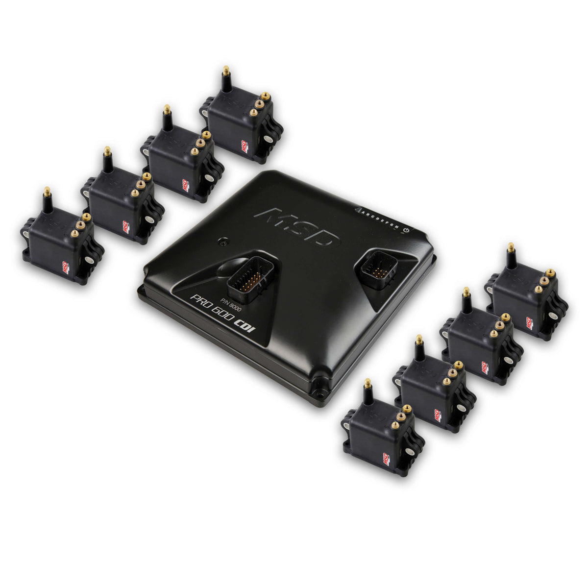 MSD Pro 600 CDI Ignition Control Module - 8 Channel - Coils/Harness - Black - Holley EFI System