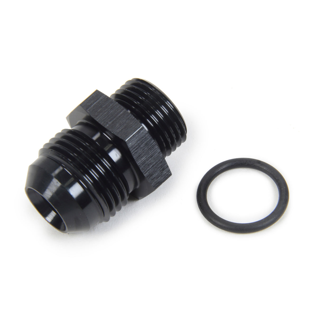 Triple X Race Co. Adapter Fitting Straight 10 AN Male to 8 AN Male O-Ring Aluminum - Black Anodize