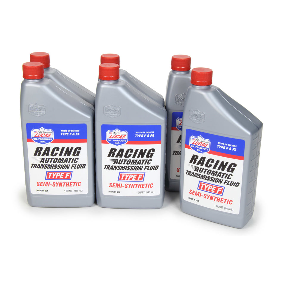 Lucas Type-F Racing Transmission Fluid - ATF - Semi-Synthetic - 1 qt Bottle - (Set of 6)