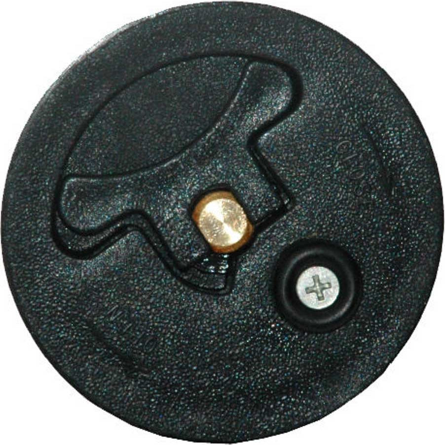 RCI Screw-On Fuel Cell Filler Cap Flush Mount Billet Aluminum Black - RCI Circular Filler Plate