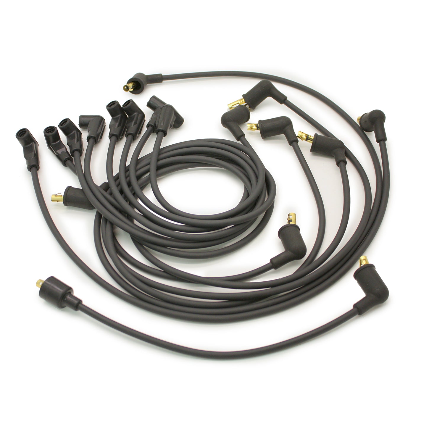 PerTronix Stock-Look Spiral Core 7mm Spark Plug Wire Set - Black - 90 Degree Plug Boots - Socket Style - Mopar V8