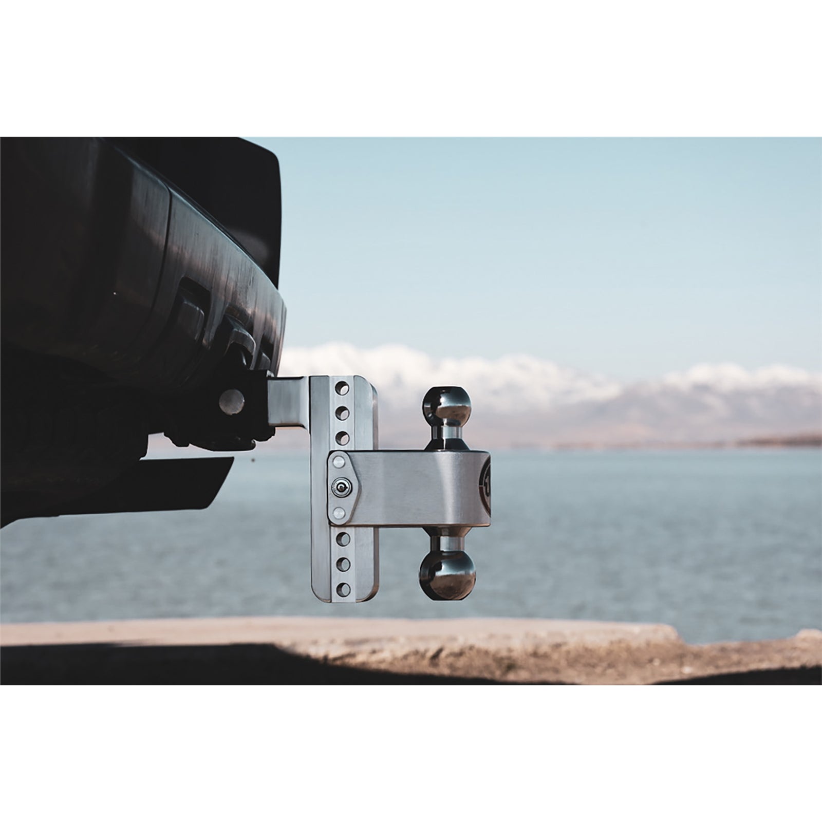 Weigh Safe Ball Mount Hitch - 2/2-5/16" Hitch - 6" Drop - 8000/12500 lb Capacity - Aluminum/Steel/Chrome
