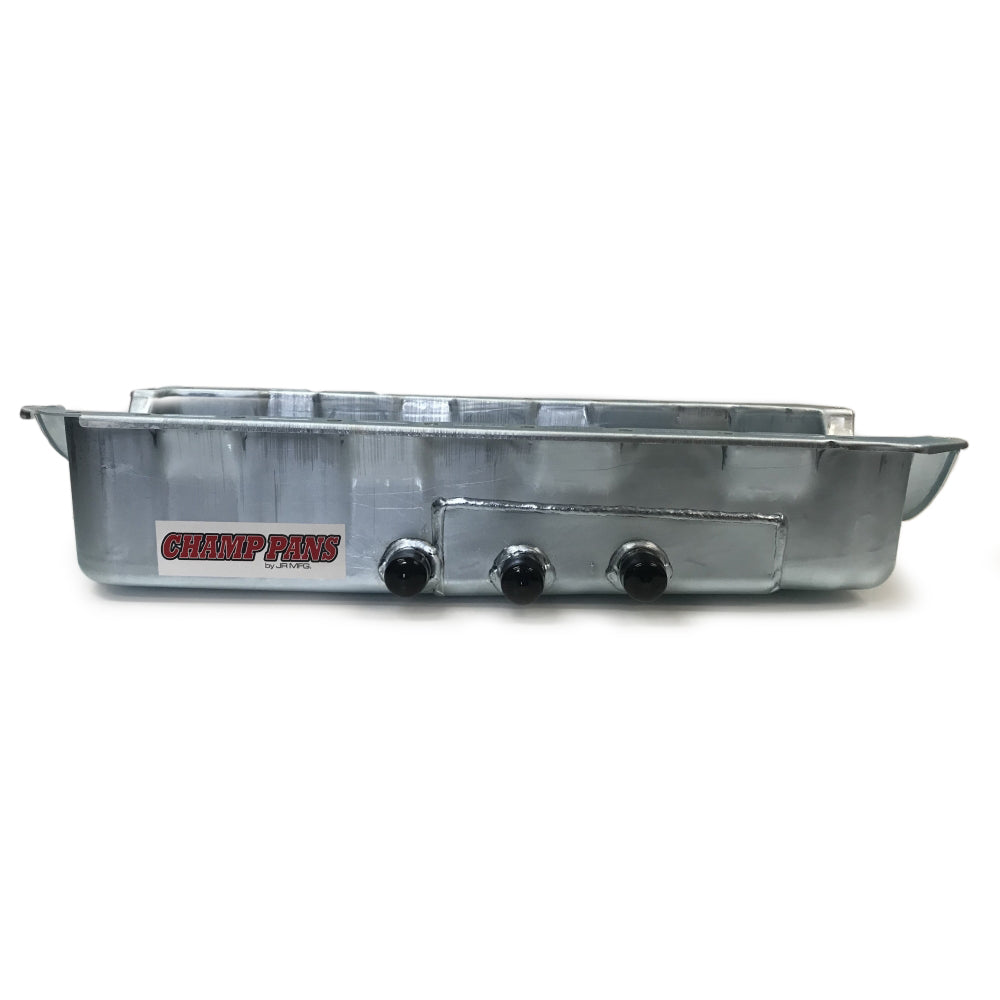 Champ Pans CP220 Series Dry Sump Oil Pan - (3) -12 AN Fittings - 4-3/4" Deep - BB Chevy Mark IV