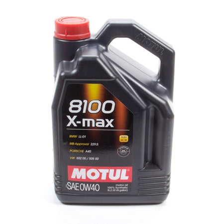 Motul 8100 X-Max Motor Oil 0W40 Synthetic 5 L - Each