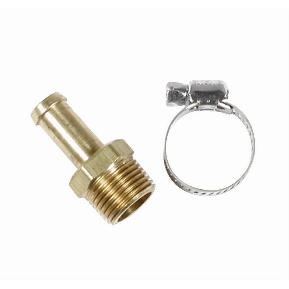 Mr. Gasket Low-Loss Fuel Fitting - Straight - 3/8" Hose Barb to 3/8" Male NPT - Brass