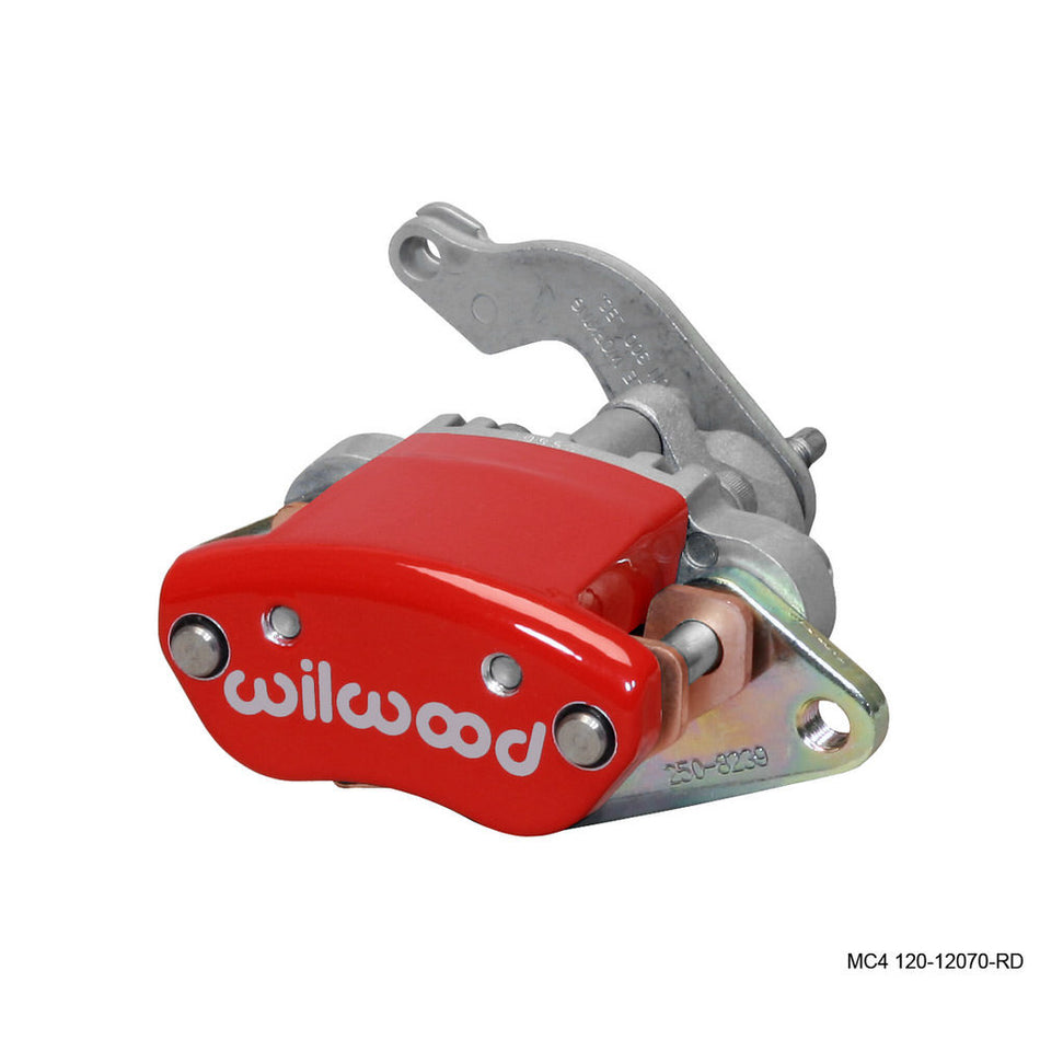 Wilwood MC4 Brake Caliper - Driver Side - Red - 12.88 in OD x 0.810 in Thick Rotor - 2.950 in Floating Mount
