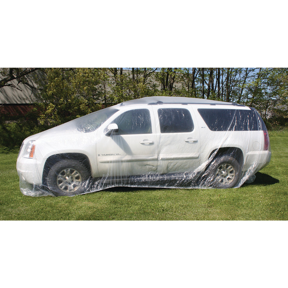 Woodward Fab Moisture Resistant Car Cover - 22 Ft. Long - Plastic - Clear