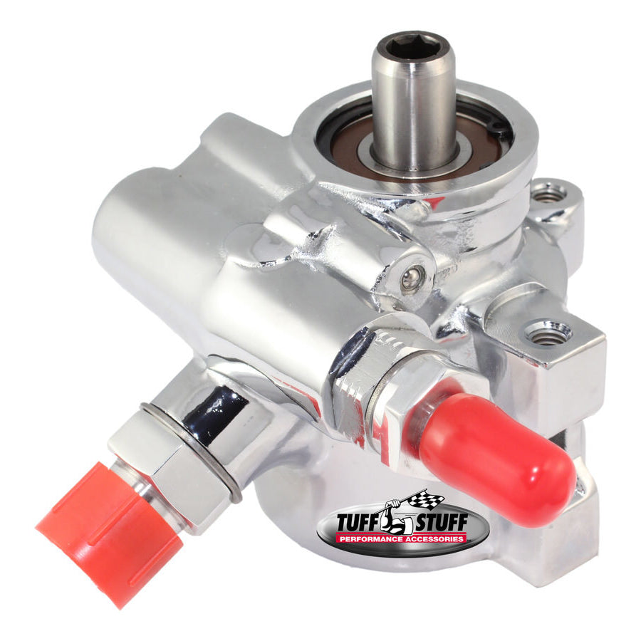 Tuff-Stuff GM Type 2 Power Steering Pump - 3 gpm - 1200 psi - Chrome - Universal 6175ALD-2