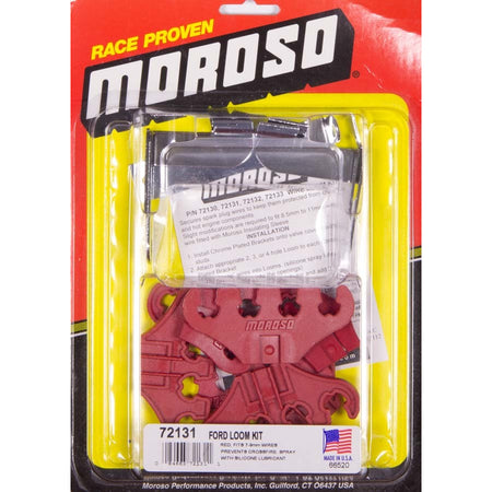 Moroso SB Ford Spark Plug Wire Loom - Ford Loom Kit - Red - 7-8 mm