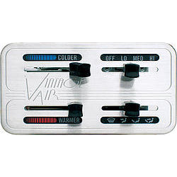 Vintage Air Gen II Climate Control Panel 4 Lever Horizontal 4-3/4 x 2-1/2" Rectangle -" Dash - Aluminum