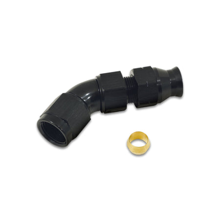 Vibrant Performance 45 Degree 6 AN Female to 5/16 in Tubing Tube End - Black