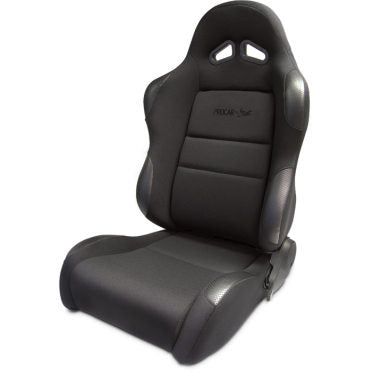 ProCar Sportsman Racing Seat - Left Side - Black Velour Inside - Black Velour Wings and Bolsters