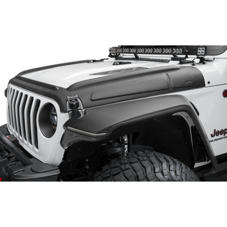 Bushwacker Trail Armor Hood Body Guard - Black - Jeep Wrangler 2018-22