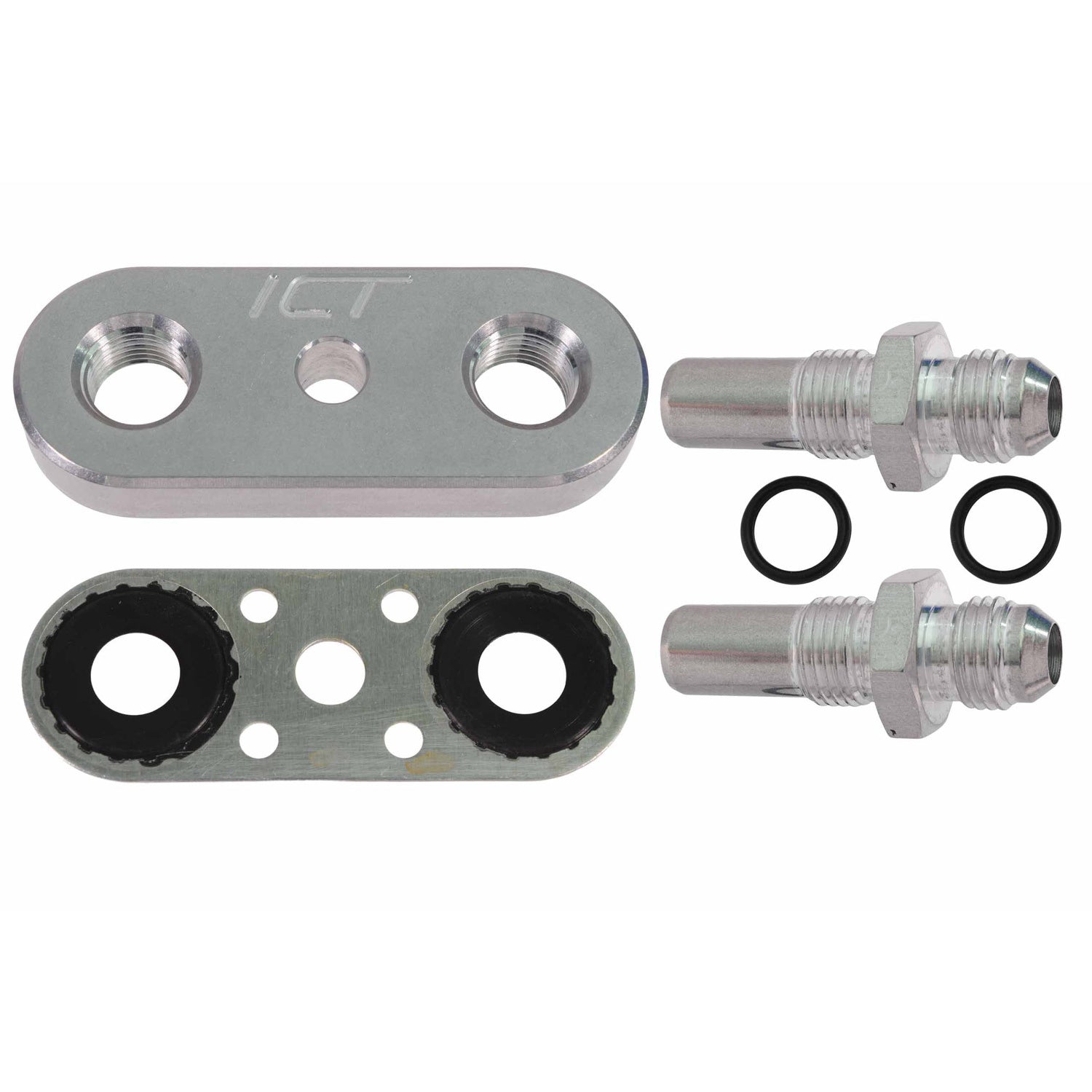 ICT Billet Straight 6 AN Male Transmission Cooler - Fitting - 6L80E/6L90E/8L90E Transmissions