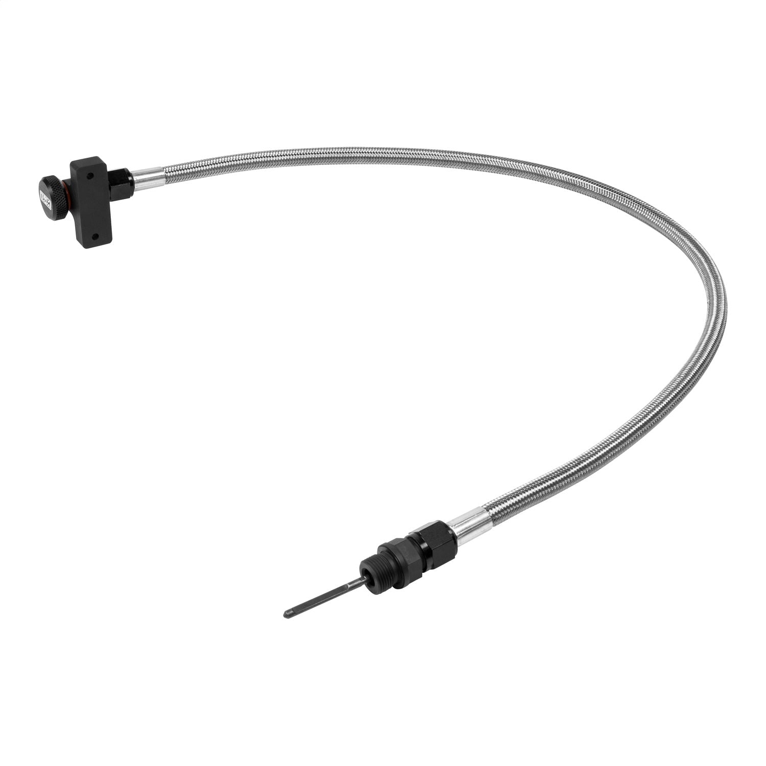 B&M Transmission Dipstick - 40.6" Long - Braided Stainless - Black