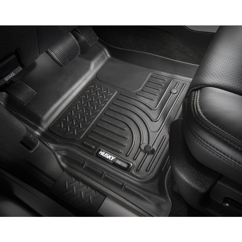 Husky Liners Weatherbeater Floor Liner - Front and 2nd Row - Plastic - Black - Quad Cab