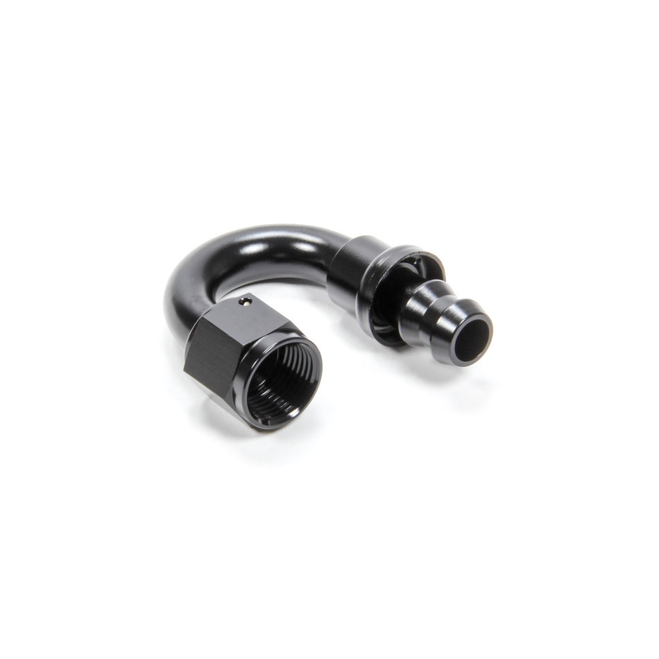 Triple X Race Co. Hose End Fitting 180 Degree 6 AN Hose to 6 AN Female Aluminum - Black Anodize