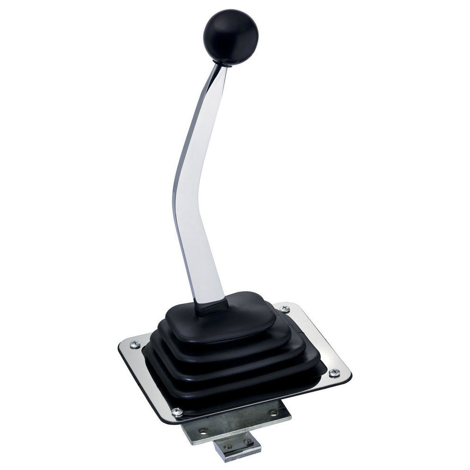 Mr. Gasket 3/4 Speed Automatic Floor Shifter - 11 in. Chrome Plated Solid Steel Stick w/ Black Knob