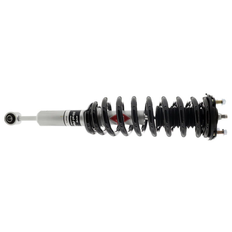 KYB Strut-Plus Twin-Tube Strut - Black Boot Included - Steel - Silver Paint - Front Left - Toyota Tundra 2007-18