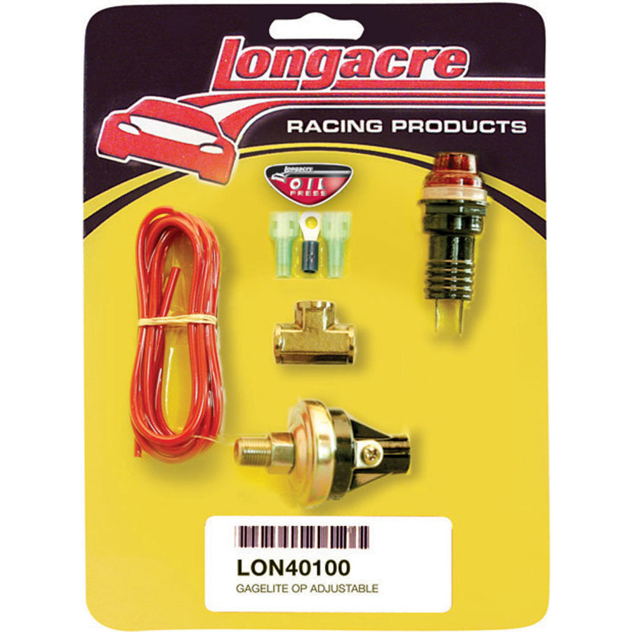 Longacre Gagelites Warning Light Kit - 15-50 PSI Oil Pressure 1/8" NPT