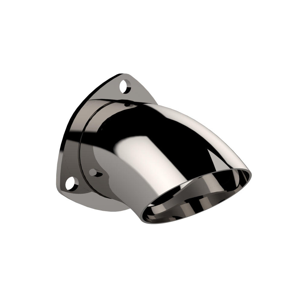 Quick Time Exhaust Turn Down - 3" Diameter - 3-Bolt - Adjustable - Stainless - Polished