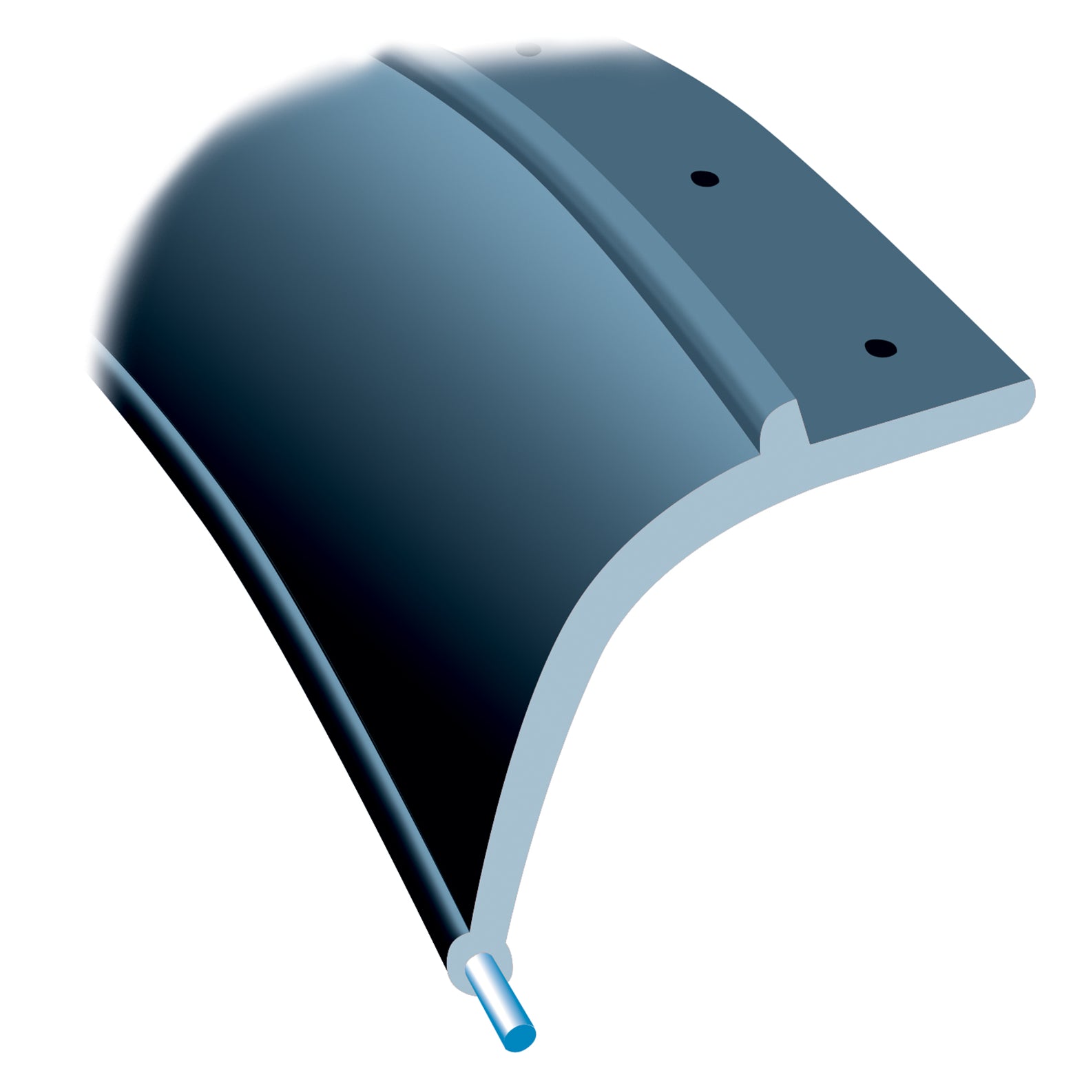 Pacer Performance Flexy Flares Fender Flare - 2.5 in Wide - 58 in Long - Rubber - Black - Universal 52-192