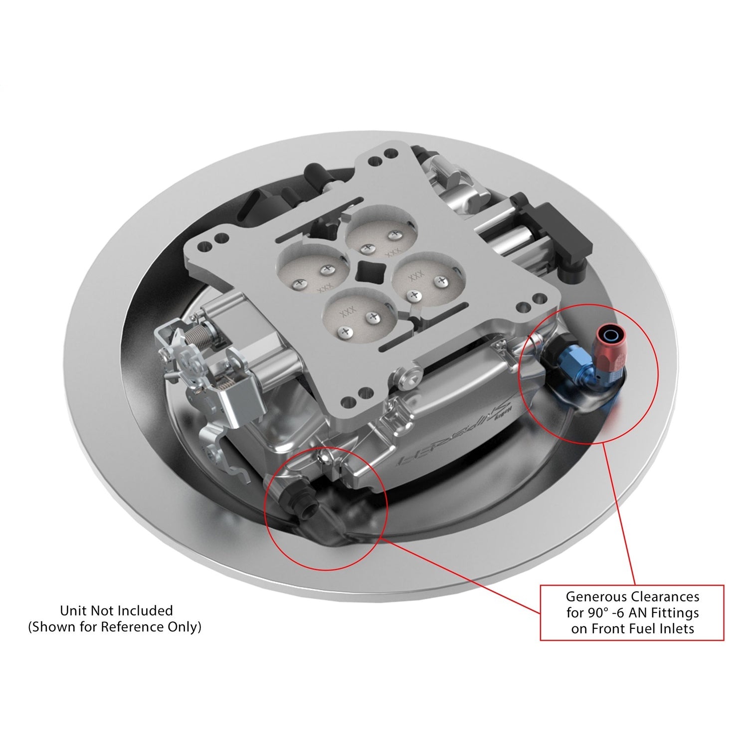 Holley 14" Diameter Air Cleaner Base w/1" Drop