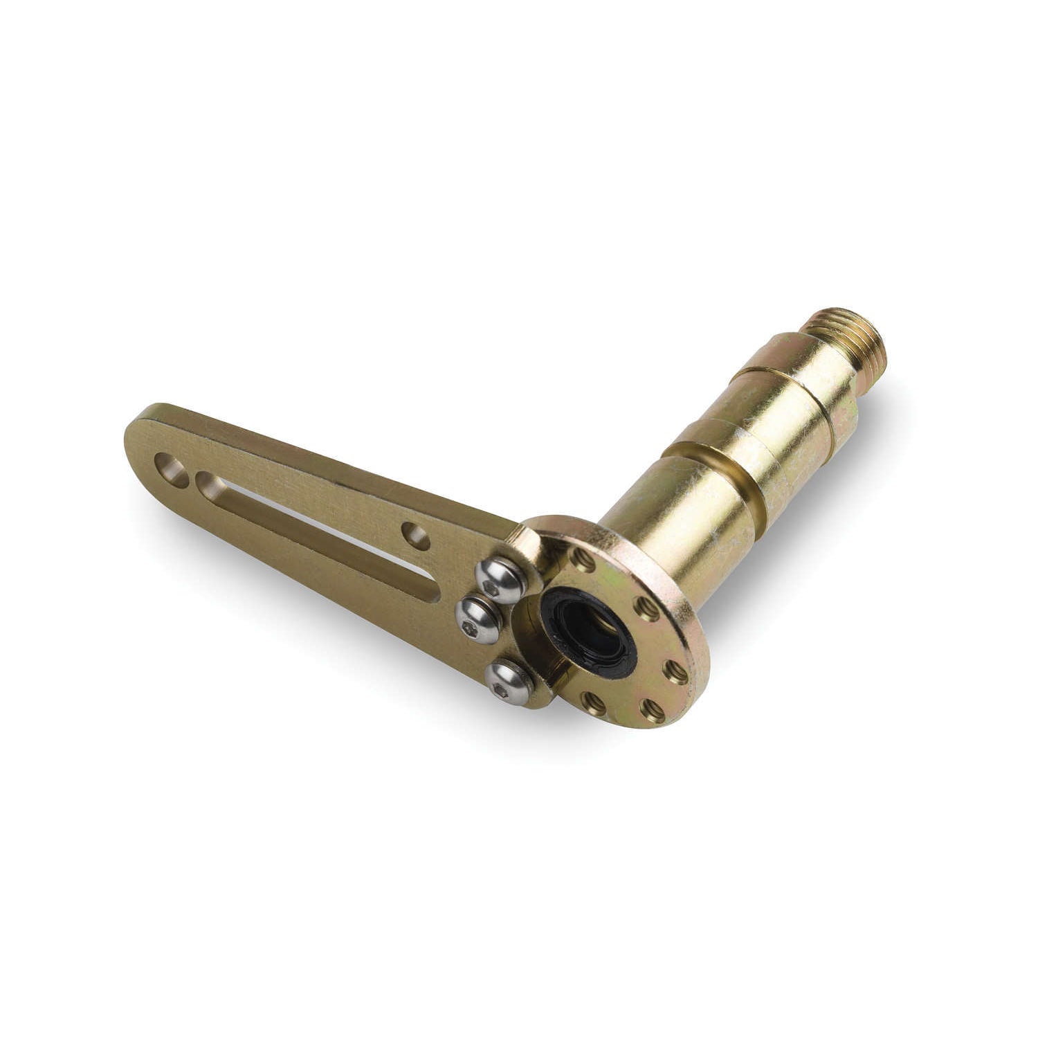 Lokar Transmission Selector Shaft and Arm - 1/4" Slot/Hole - Steel - Cadmium - AOD