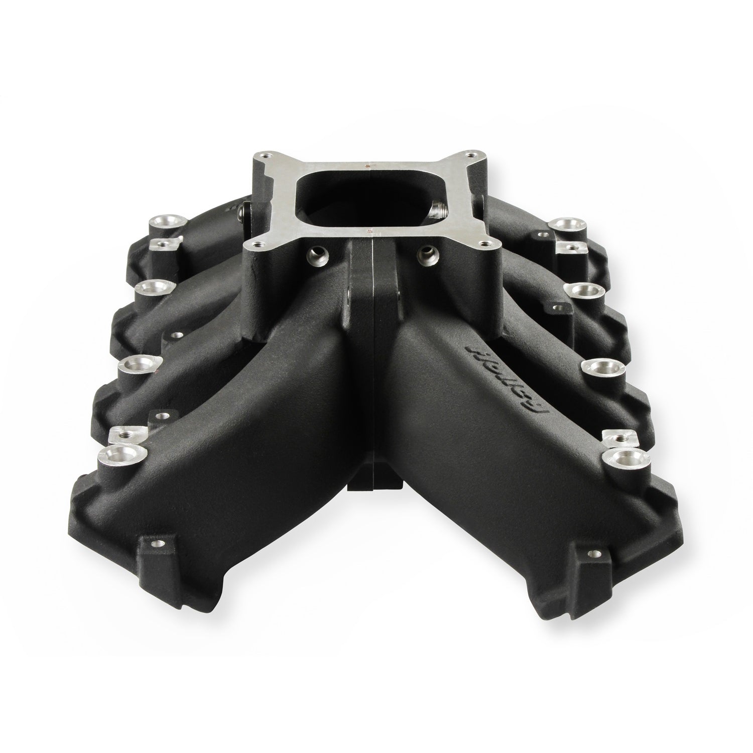 Holley Single-Plane EFI Split Design Race Intake Manifold - Square Bore - Single Plane - Aluminum - Black - GM LS-Series