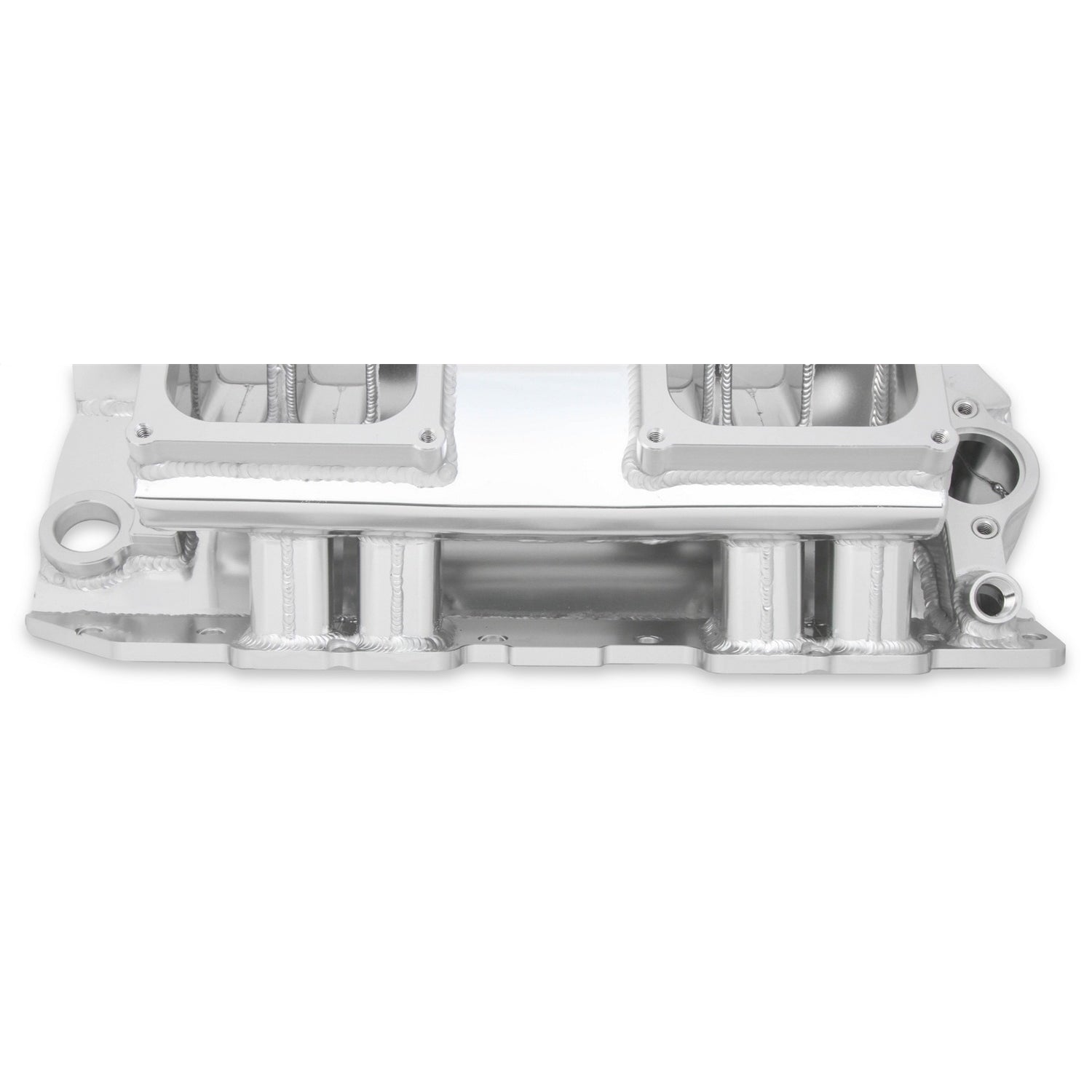 Sniper Fabricated Intake Manifold BBC Single Plane 2 x 4500 Silver with Sniper Logo