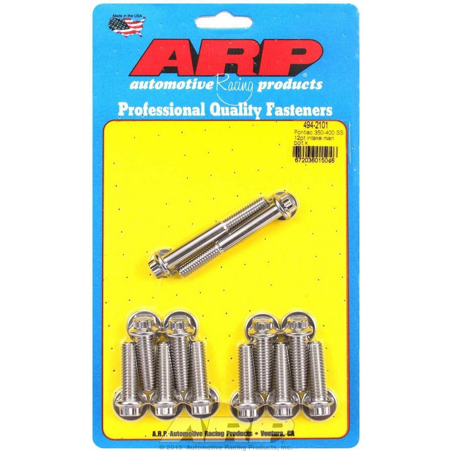 ARP Pontiac Stainless Steel Intake Bolt Kit - 12 Point