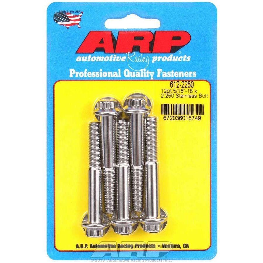 ARP Stainless Steel Bolt Kit - 12 Point (5) 5/16-18 x 2.250