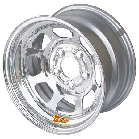 Aero 51-Series Spun Formed Wheel - Chrome - 15" x 10" - 4" Backspace - 5 x 5" Bolt Pattern