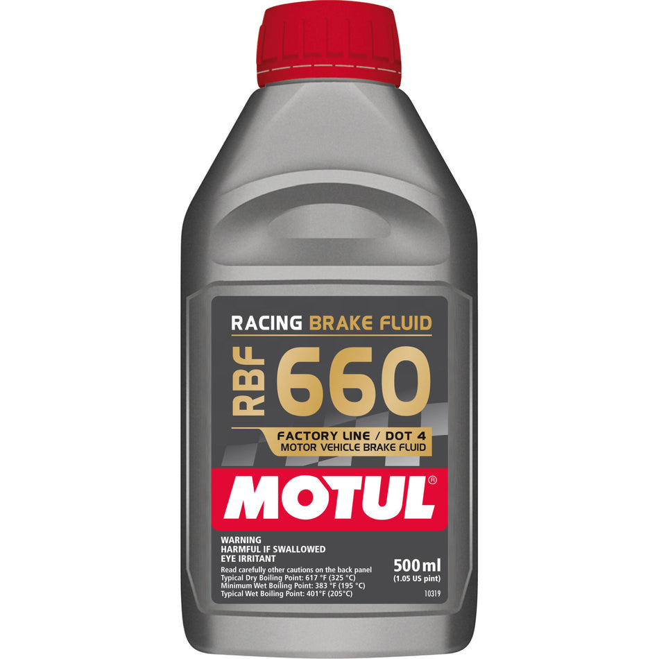 Motul RBF 660 Factory Line Racing Brake Fluid - 0.5 Liter (Case of 12)