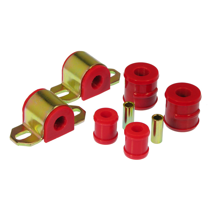 Prothane Sway Bar Bushing - Non-Greaseable - 3/4" Bar - End Link Bushings Included - Polyurethane/Steel - Red/Cadmium
