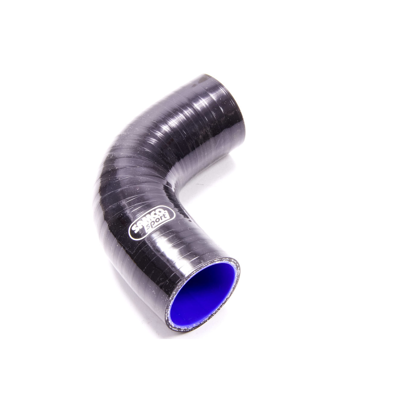 Samco Sport Silicone 90 Degree Elbow - 1-3/4" ID - 4.0 mm Thick Wall - Black