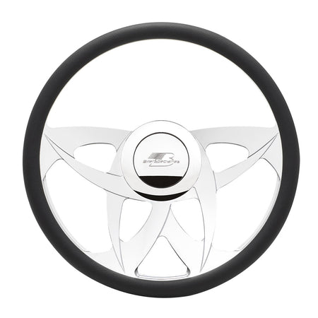 Billet Specialties Twinspin Steering Wheel Half Wrap - 15.5" Diameter - Aluminum - Polished