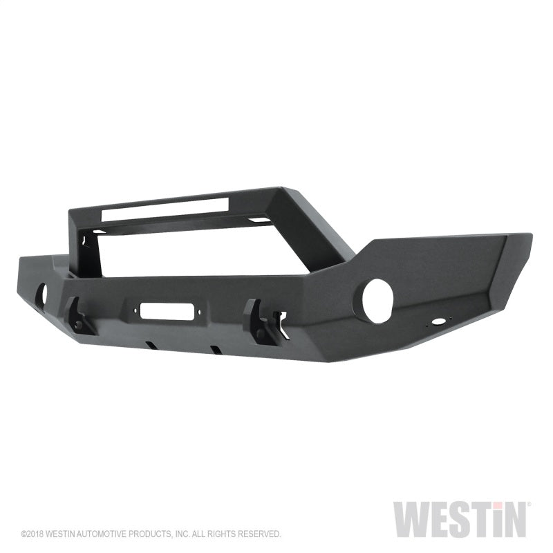 Westin WJ2 Full Width Front Bumper - Light Bar Mount - Steel - Black- Jeep Wrangler JL 2018