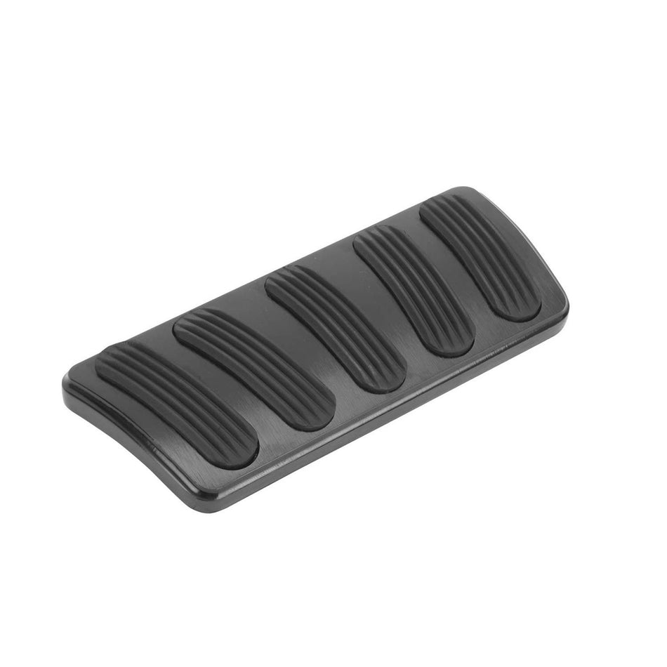 Lokar Curved Pedal Pad - Brake - Rubber Pads - Billet Aluminum - Black