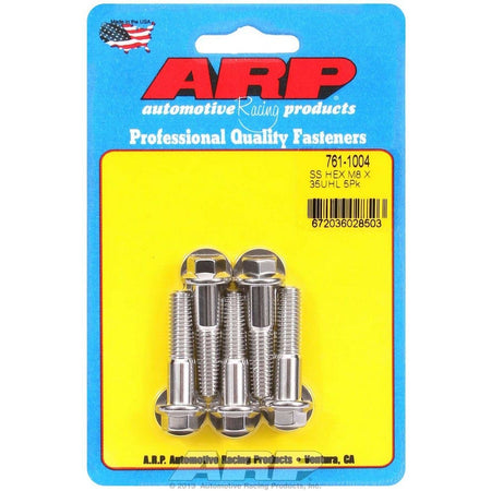 ARP 8 mm x 1.25 Thread Bolt 35 mm Long 10 mm Hex Head Stainless - Natural