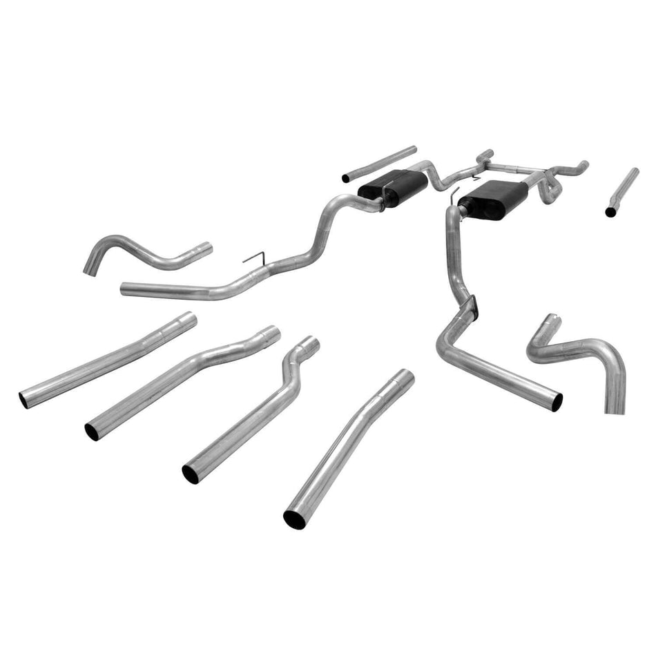 Flowmaster American Thunder Exhaust System Header Back 2-1/2" Tailpipe 2-1/2" Tips - Stainless