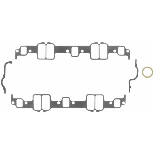 Fel-Pro Intake Manifold Gasket - 1.338 x 2.526 in Rectangular Port - Rubber Coated Steel Core Laminate - GM W-Series - Pair