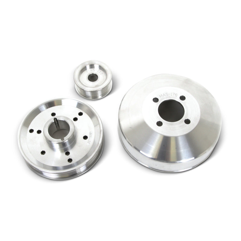 BBK Performance Under Drive 6-Rib Serpentine Pulley Kit - Polished Aluminum - Ford Modular - Ford Mustang 1996-2001