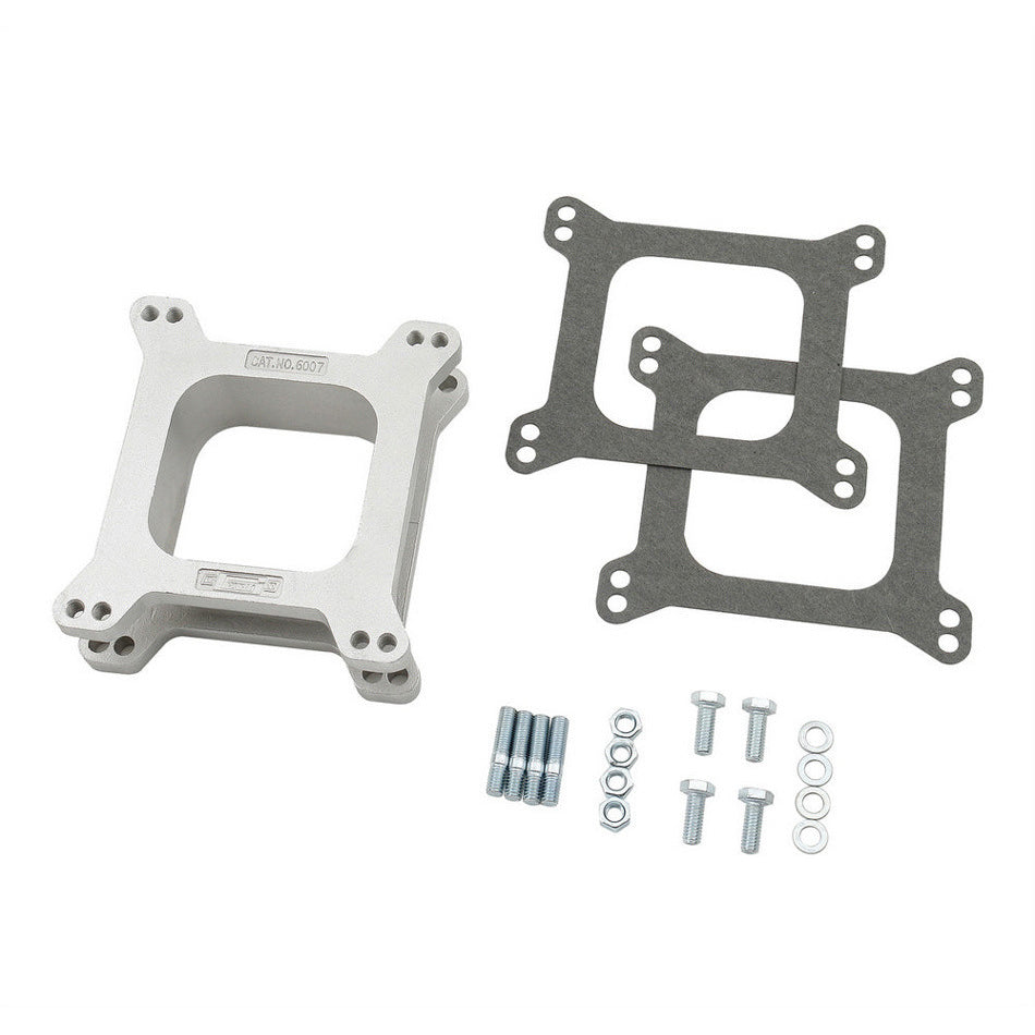 Mr. Gasket Carburetor Spacer - Aluminum - Natural - 2" Thick - Open