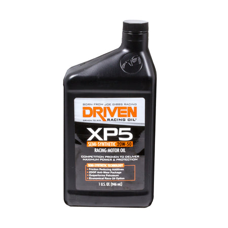 Driven XP5 20W-50 Semi-Synthetic Racing Oil - 1 Quart Bottle