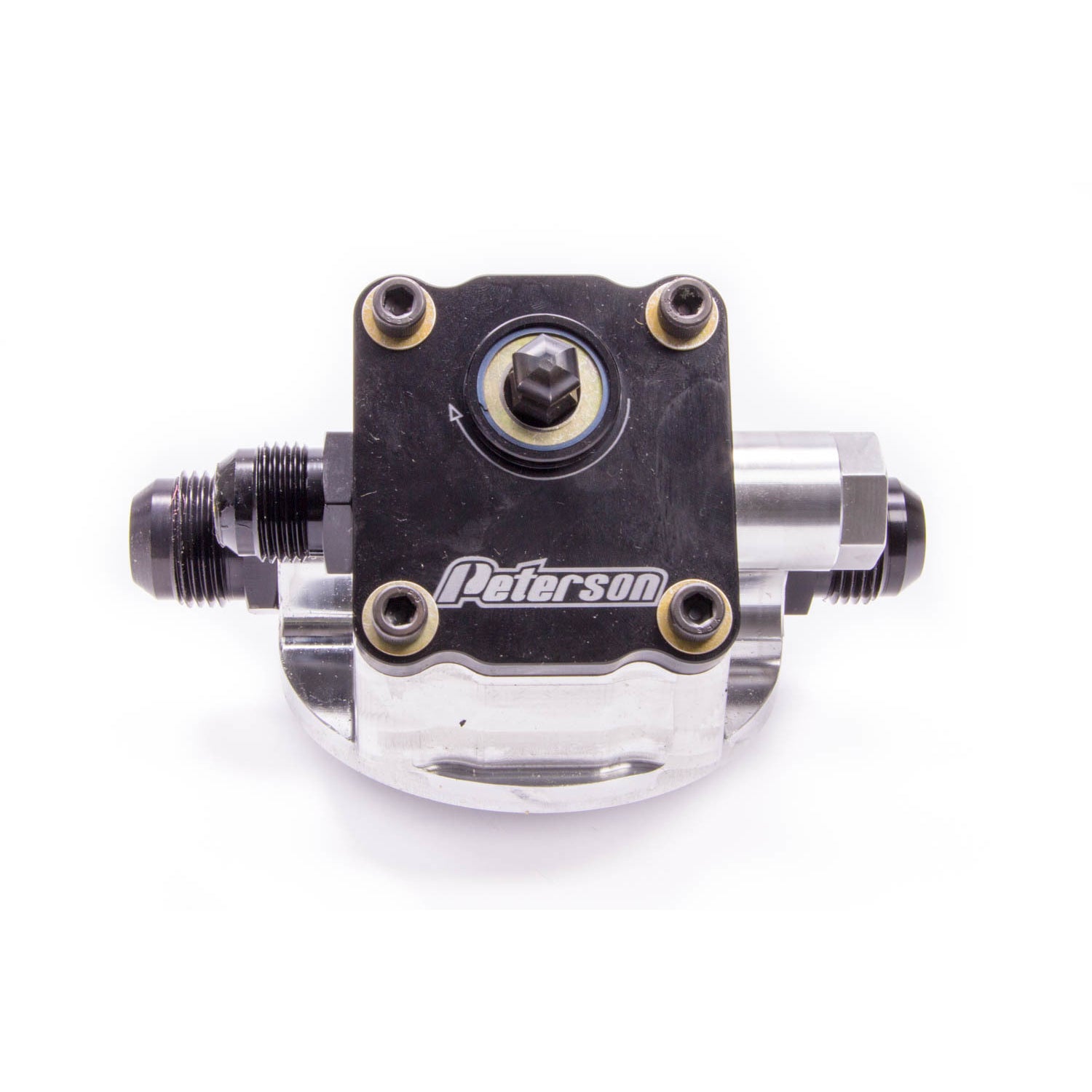 Peterson Remote Filter Mount w/ Primer Pump - Small Filter - 10 AN -Chevy Post - Left to Right