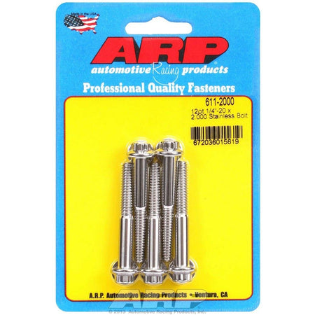 ARP Stainless Steel Bolt Kit - 12 Point (5) 1/4-20 x 2.000